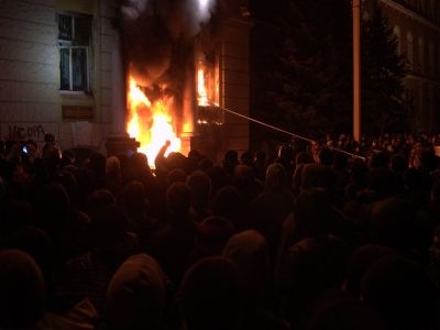 Беспорядки в Ивано-Франковске. Фото: "Галицкий корреспондент"